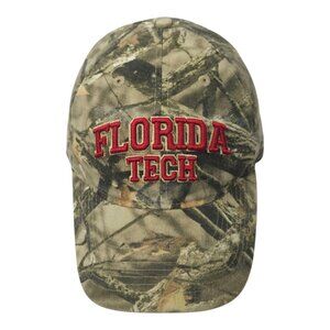 Florida Tech Panthers Camo Cap Embroidered Logo Outdoor Hunting Strapback Hat